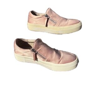 Steve Madden Glaammar sneaker platform zip shoe pink 7.5M